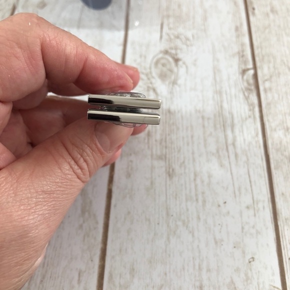 SILVERTONE Metal Rhinestone Smart Watch Band Replacement - Picture 9 of 10